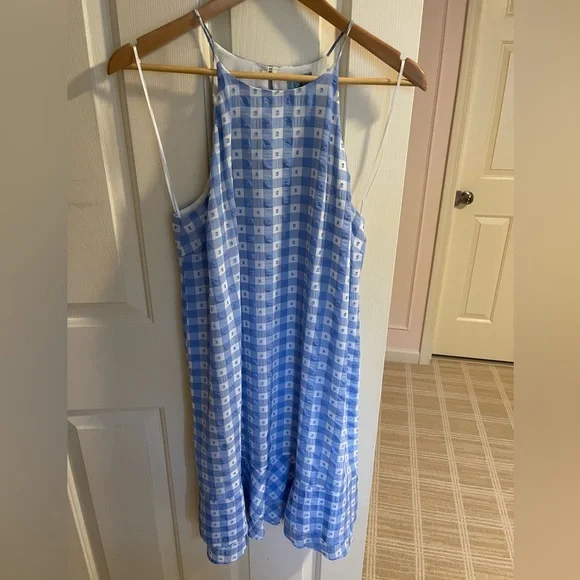 CeCe | Dresses | Cece Baby Blue Gingham Dress | Poshmark